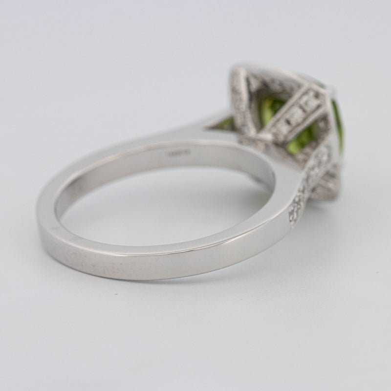 3 CT Cushion Cut Garnet Halo Ring - ZIZOV DIAMONDS