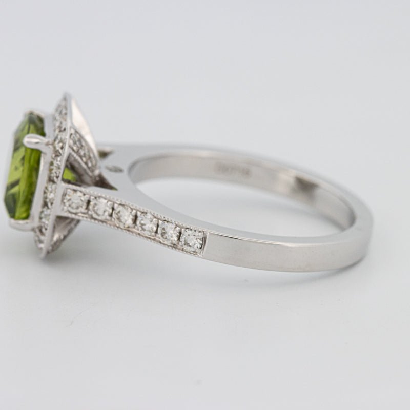 3 CT Cushion Cut Garnet Halo Ring - ZIZOV DIAMONDS