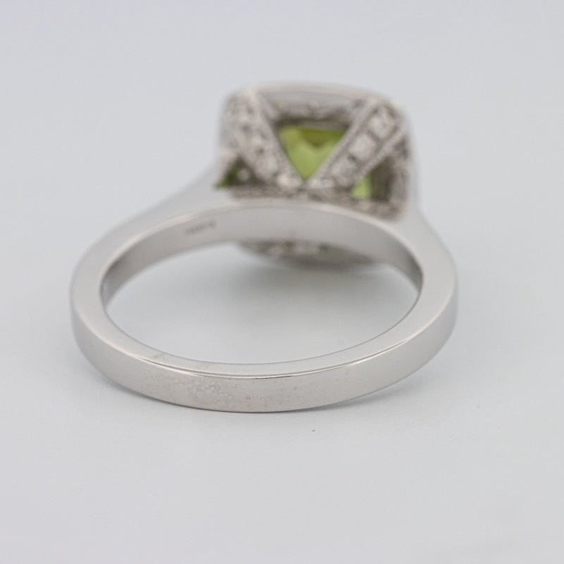 3 CT Cushion Cut Garnet Halo Ring - ZIZOV DIAMONDS