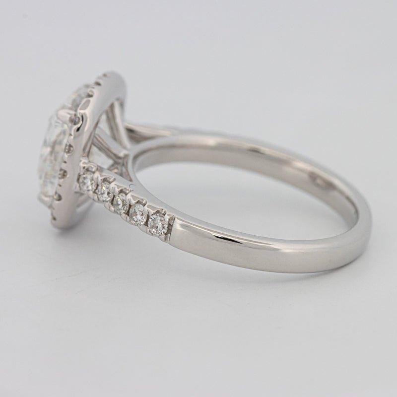 3 CT Cushion Cut Halo Pavé Solitaire (LG) - ZIZOV DIAMONDS