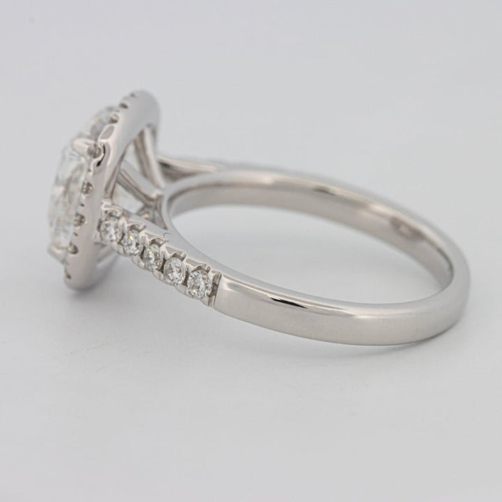 3 CT Cushion Cut Halo Pavé Solitaire (LG) - ZIZOV DIAMONDS