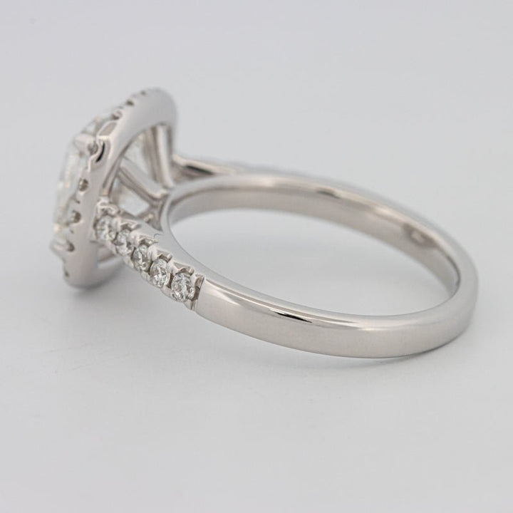 3 CT Cushion Cut Halo Pavé Solitaire (LG) - ZIZOV DIAMONDS