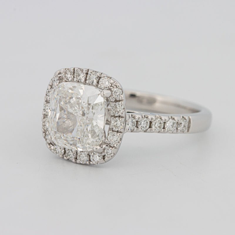 3 CT Cushion Cut Halo Pavé Solitaire (LG) - ZIZOV DIAMONDS