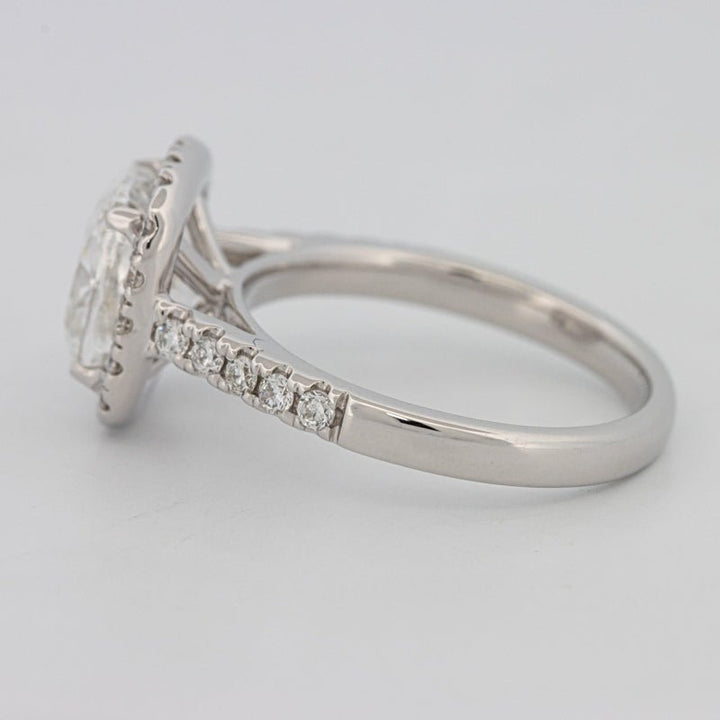 3 CT Cushion Cut Halo Pavé Solitaire (LG) - ZIZOV DIAMONDS