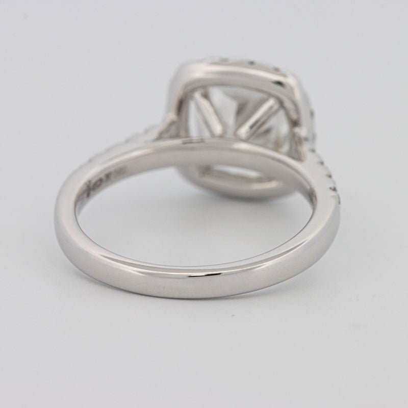 3 CT Cushion Cut Halo Pavé Solitaire (LG) - ZIZOV DIAMONDS