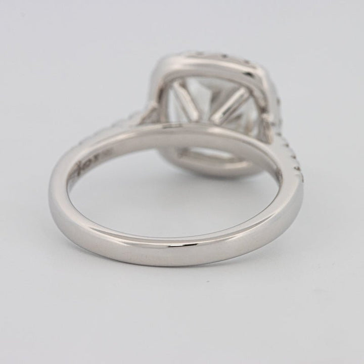 3 CT Cushion Cut Halo Pavé Solitaire (LG) - ZIZOV DIAMONDS