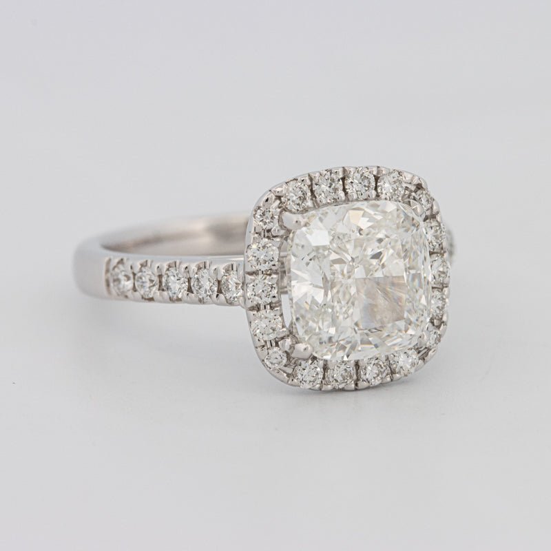 3 CT Cushion Cut Halo Pavé Solitaire (LG) - ZIZOV DIAMONDS