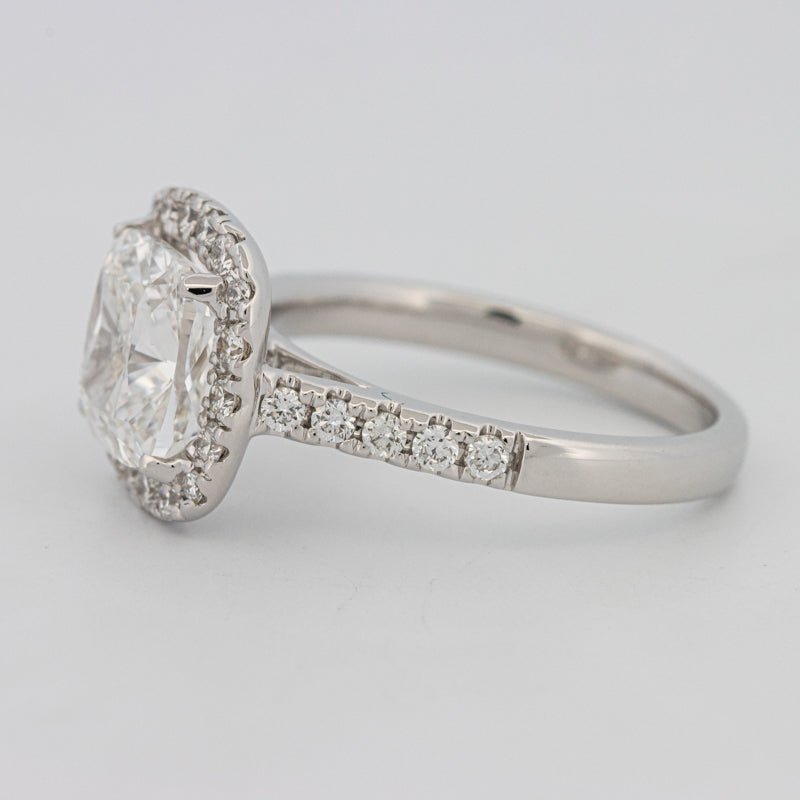 3 CT Cushion Cut Halo Pavé Solitaire (LG) - ZIZOV DIAMONDS