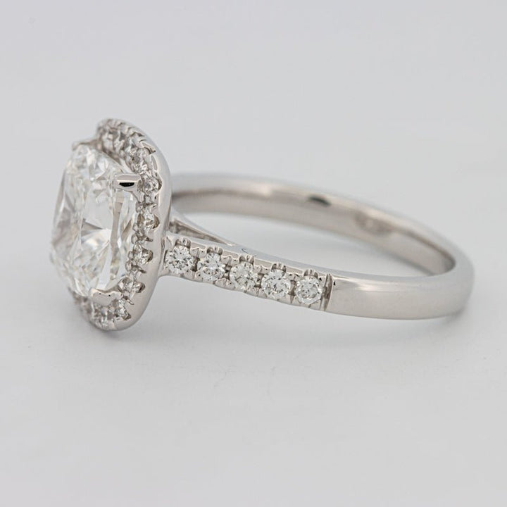 3 CT Cushion Cut Halo Pavé Solitaire (LG) - ZIZOV DIAMONDS
