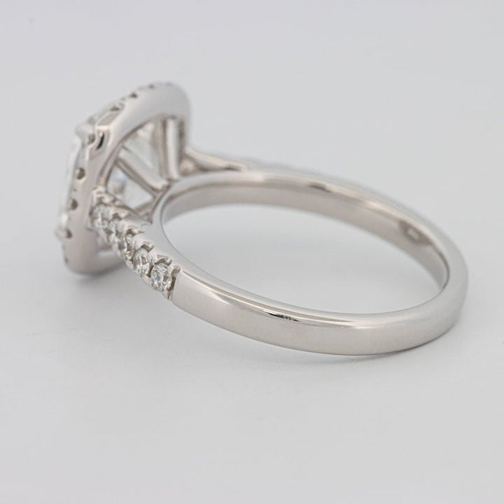 3 CT Cushion Cut Halo Pavé Solitaire (LG) - ZIZOV DIAMONDS