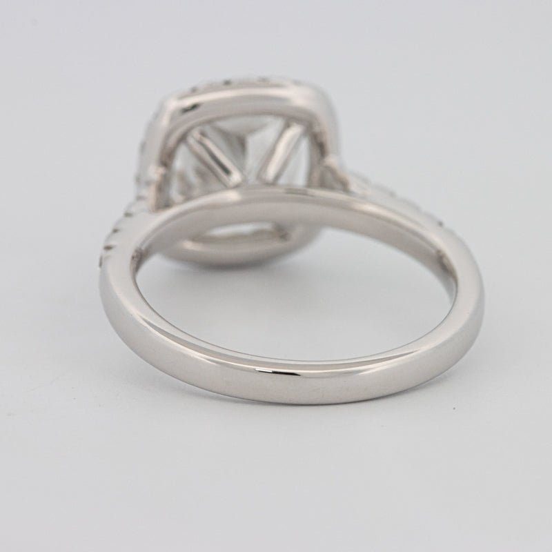 3 CT Cushion Cut Halo Pavé Solitaire (LG) - ZIZOV DIAMONDS