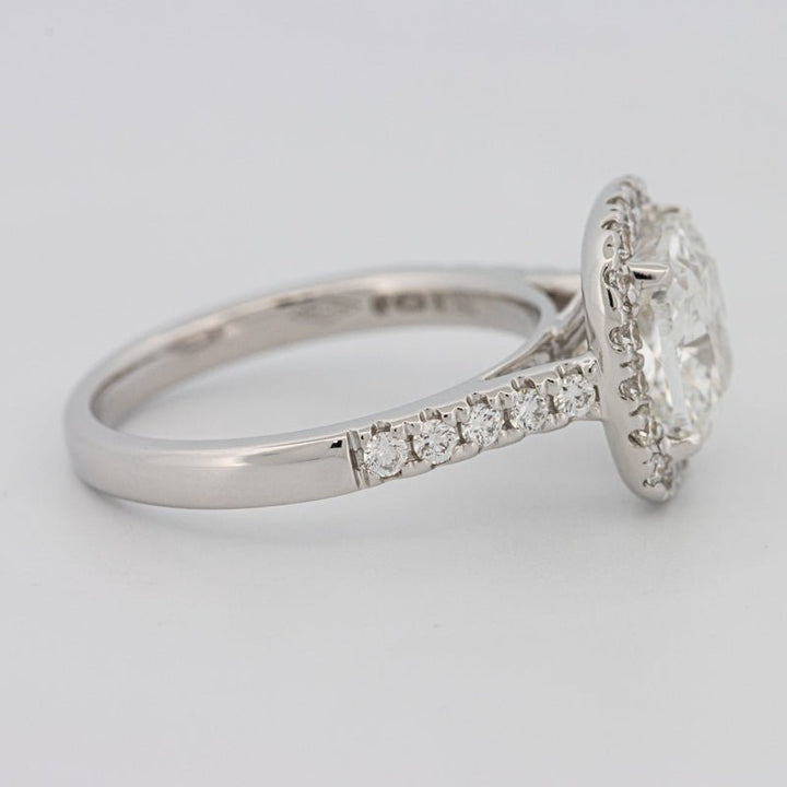 3 CT Cushion Cut Halo Pavé Solitaire (LG) - ZIZOV DIAMONDS