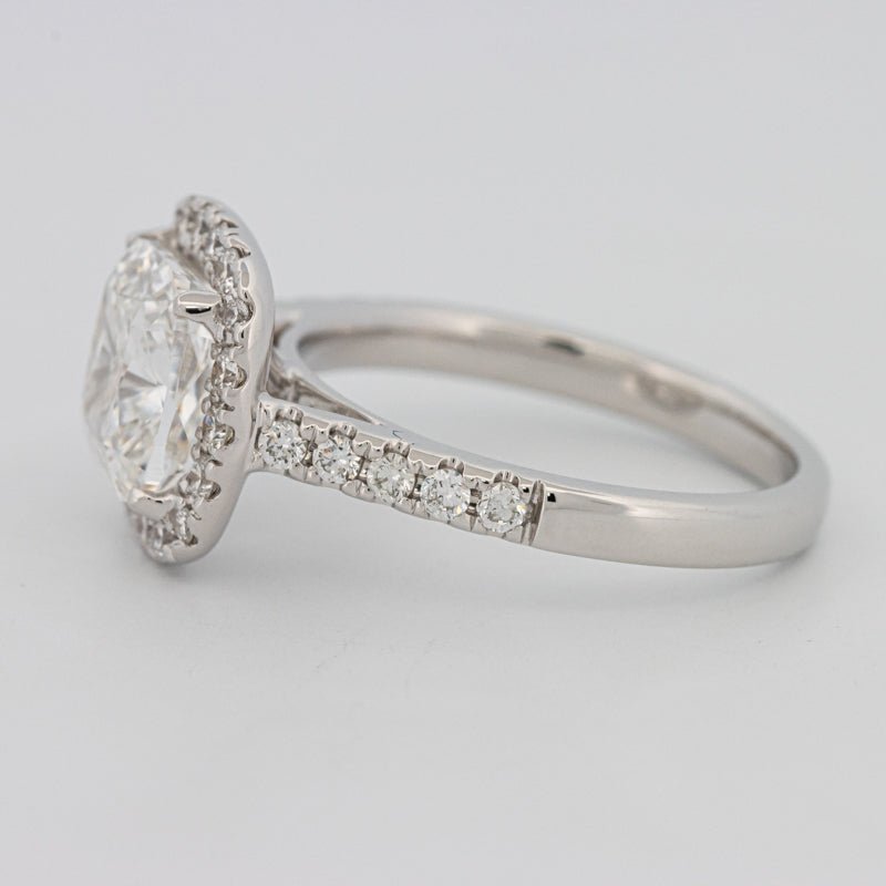 3 CT Cushion Cut Halo Pavé Solitaire (LG) - ZIZOV DIAMONDS