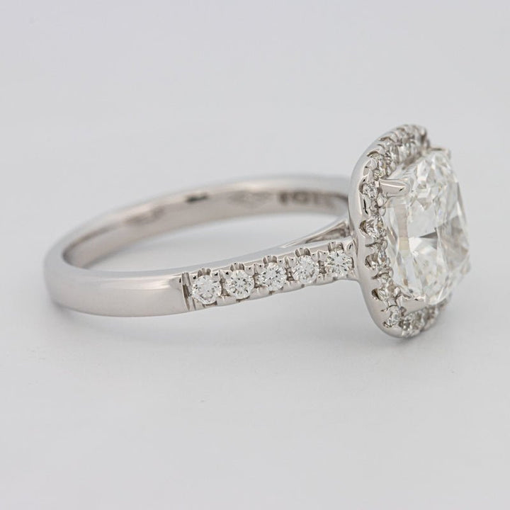3 CT Cushion Cut Halo Pavé Solitaire (LG) - ZIZOV DIAMONDS
