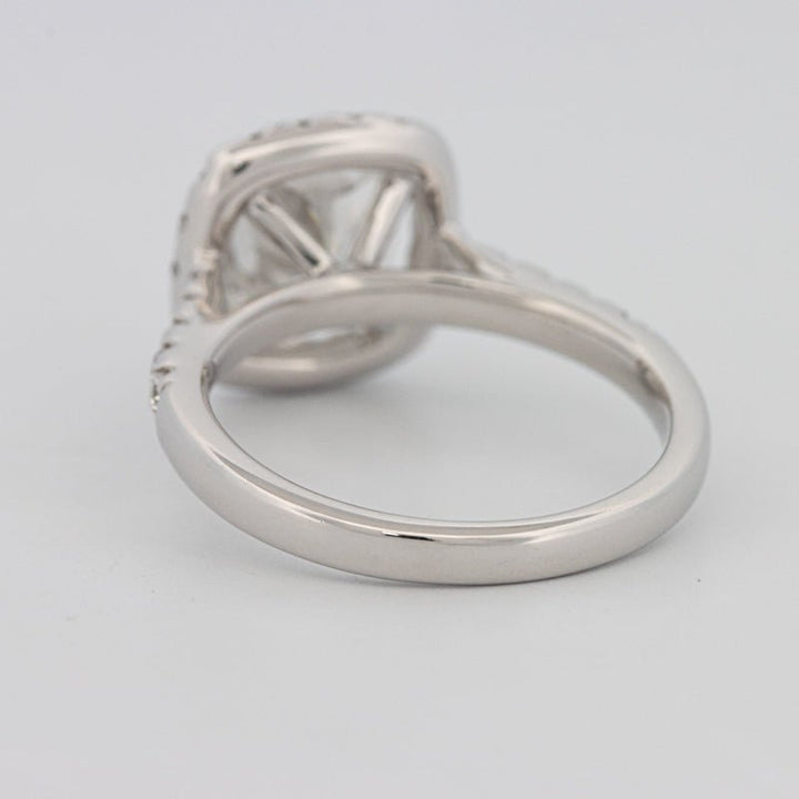 3 CT Cushion Cut Halo Pavé Solitaire (LG) - ZIZOV DIAMONDS