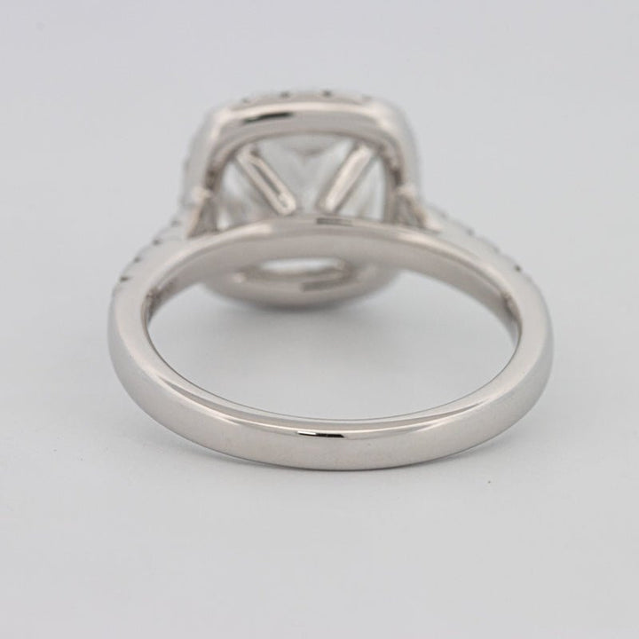 3 CT Cushion Cut Halo Pavé Solitaire (LG) - ZIZOV DIAMONDS