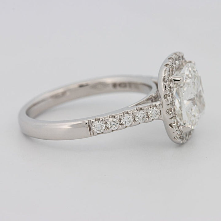 3 CT Cushion Cut Halo Pavé Solitaire (LG) - ZIZOV DIAMONDS