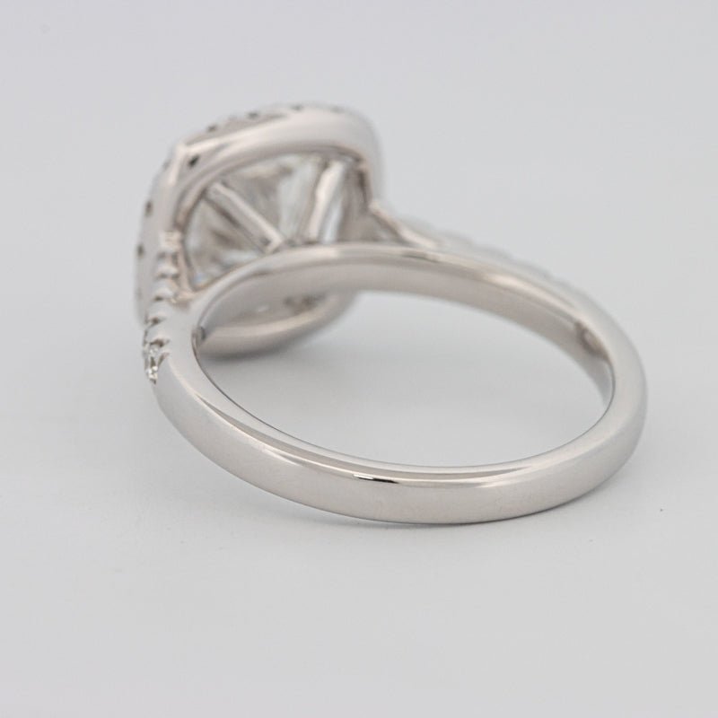 3 CT Cushion Cut Halo Pavé Solitaire (LG) - ZIZOV DIAMONDS