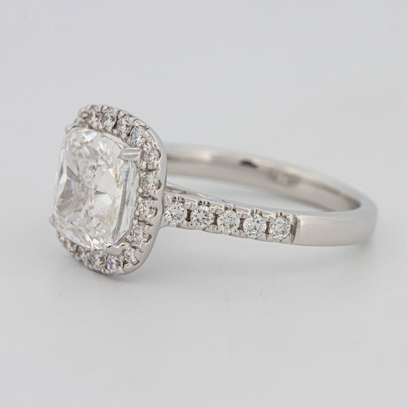 3 CT Cushion Cut Halo Pavé Solitaire (LG) - ZIZOV DIAMONDS