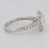 3 CT Cushion Cut Halo Pavé Solitaire (LG) - ZIZOV DIAMONDS