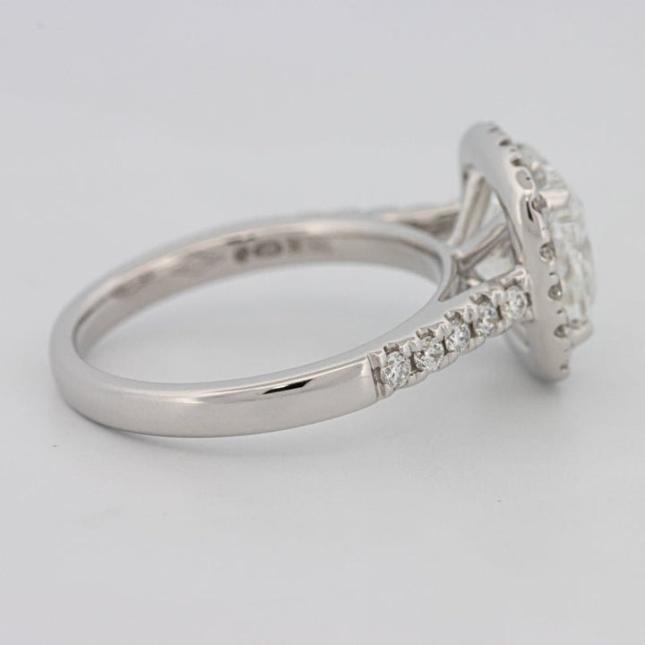 3 CT Cushion Cut Halo Pavé Solitaire (LG) - ZIZOV DIAMONDS