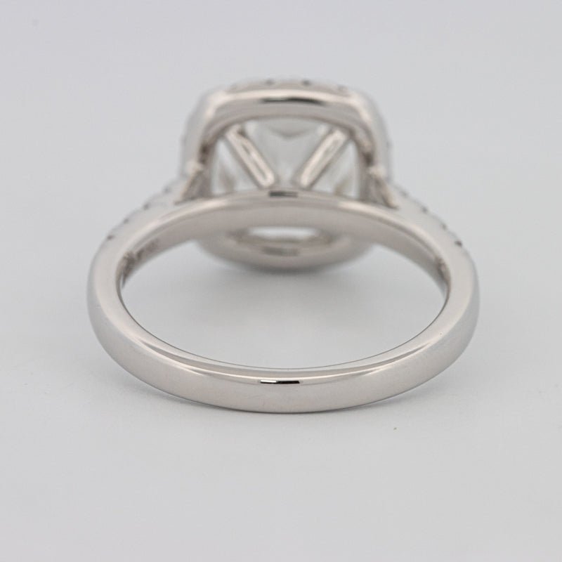3 CT Cushion Cut Halo Pavé Solitaire (LG) - ZIZOV DIAMONDS