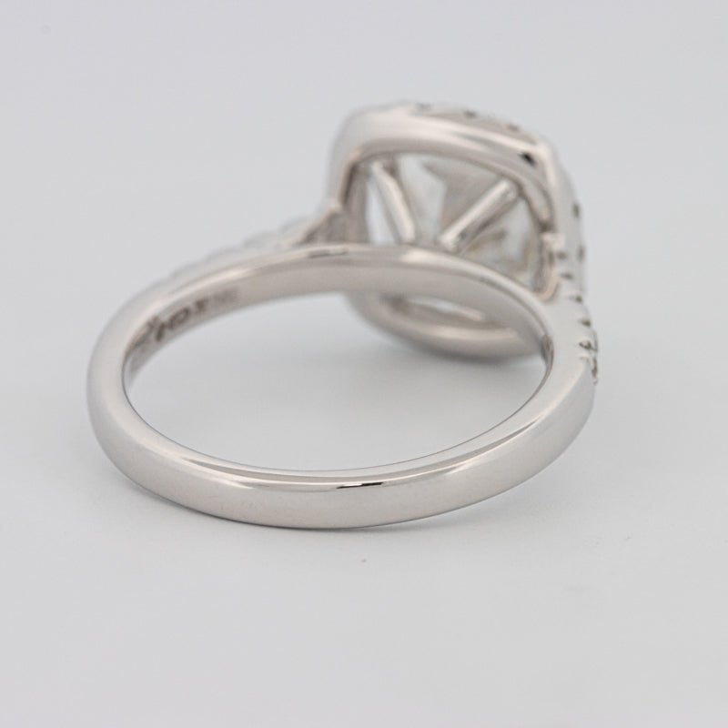 3 CT Cushion Cut Halo Pavé Solitaire (LG) - ZIZOV DIAMONDS