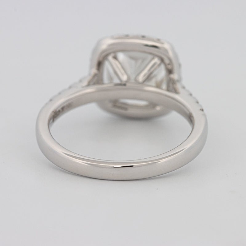3 CT Cushion Cut Halo Pavé Solitaire (LG) - ZIZOV DIAMONDS