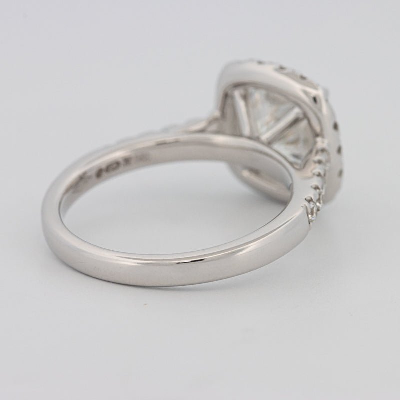 3 CT Cushion Cut Halo Pavé Solitaire (LG) - ZIZOV DIAMONDS