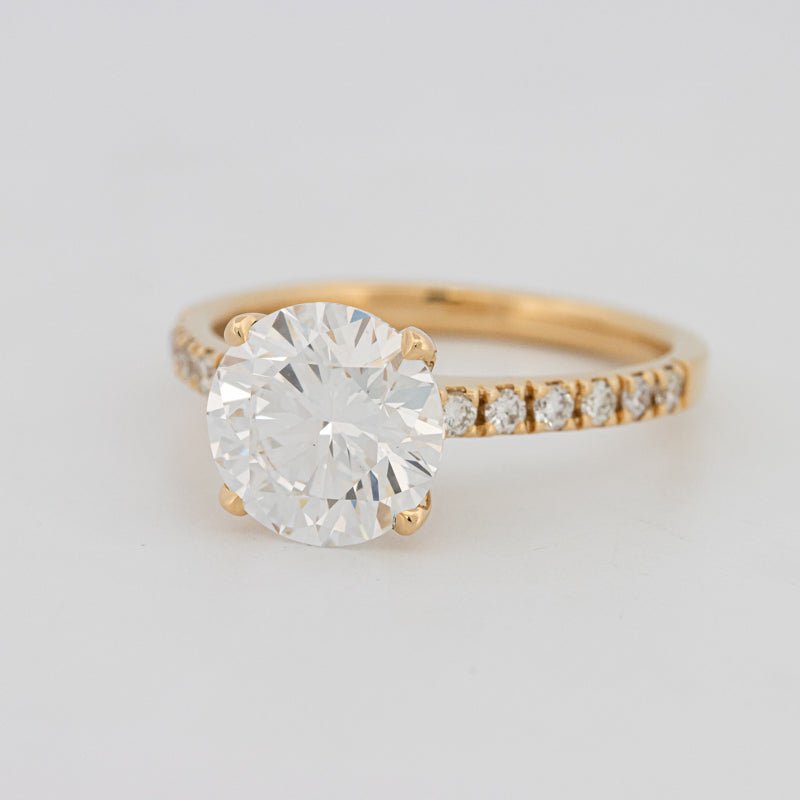 3 CT Round Solitaire Pavé (LG) - ZIZOV DIAMONDS