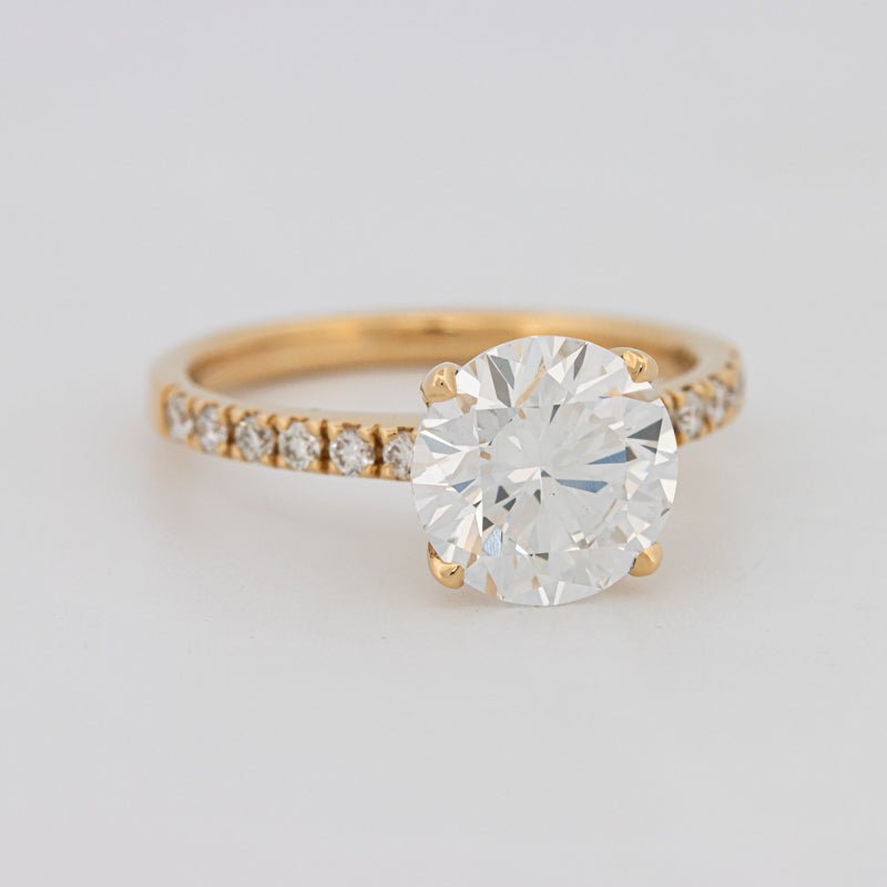 3 CT Round Solitaire Pavé (LG) - ZIZOV DIAMONDS