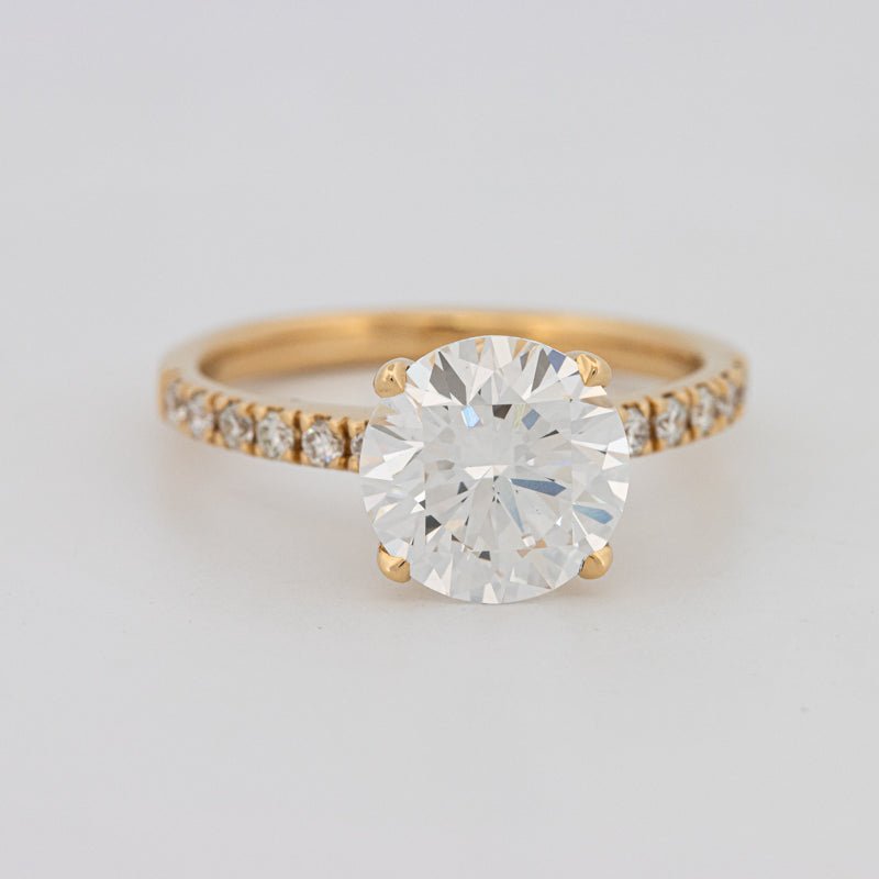 3 CT Round Solitaire Pavé (LG) - ZIZOV DIAMONDS