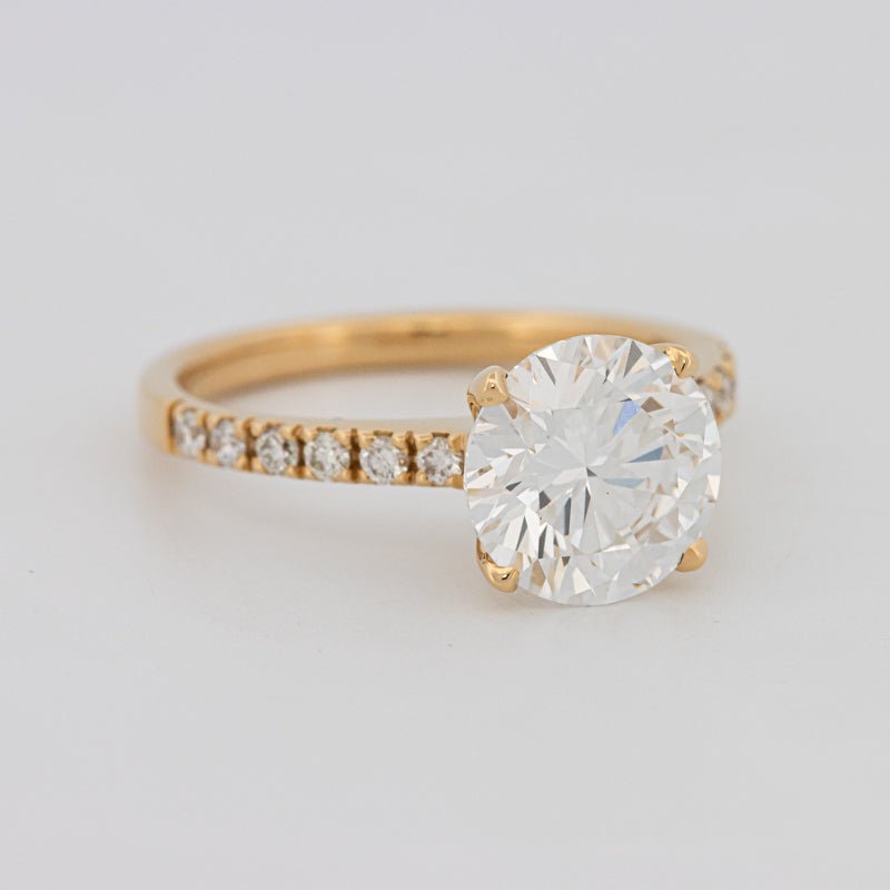 3 CT Round Solitaire Pavé (LG) - ZIZOV DIAMONDS