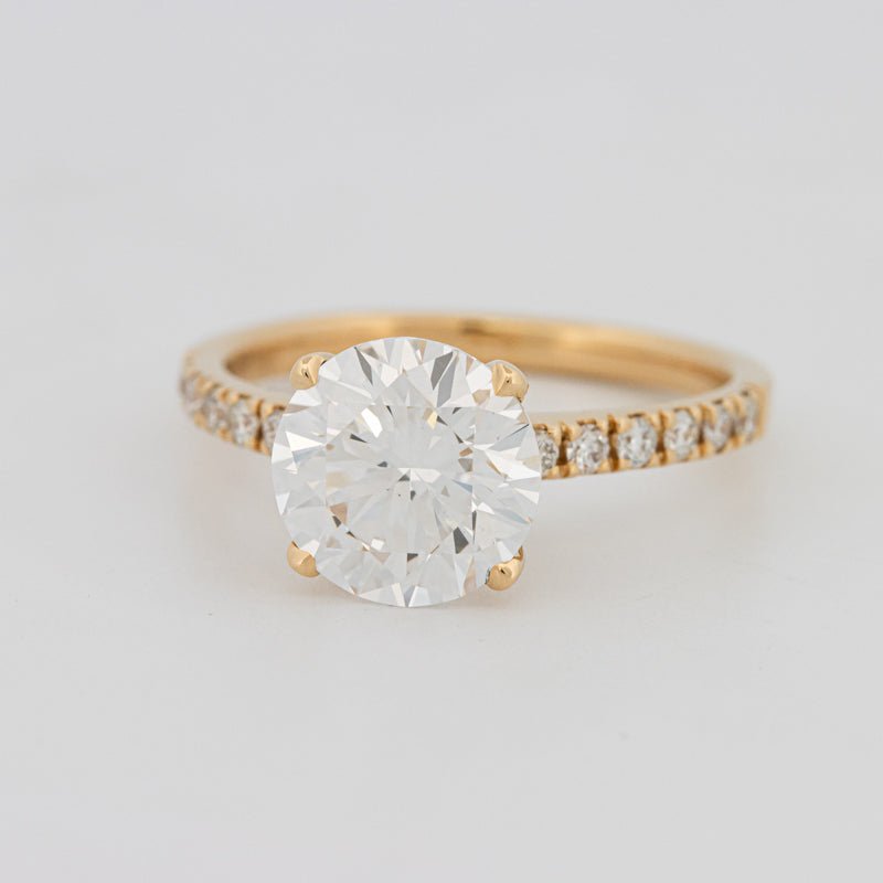 3 CT Round Solitaire Pavé (LG) - ZIZOV DIAMONDS