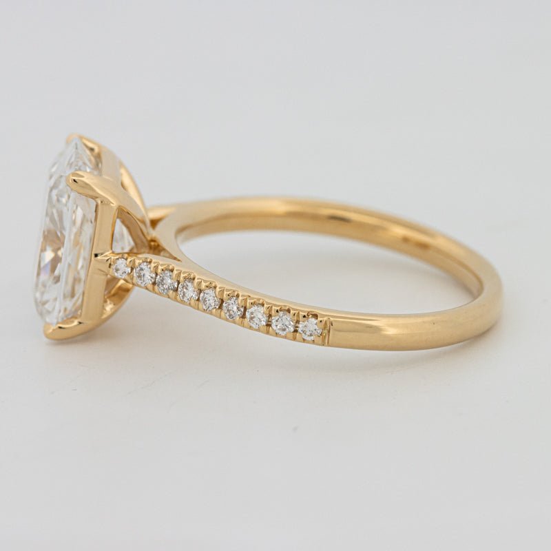 3.50 CT Cushion Cut Pavé Solitaire (LG) - ZIZOV DIAMONDS