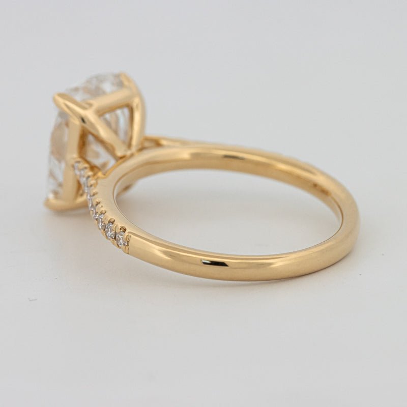 3.50 CT Cushion Cut Pavé Solitaire (LG) - ZIZOV DIAMONDS