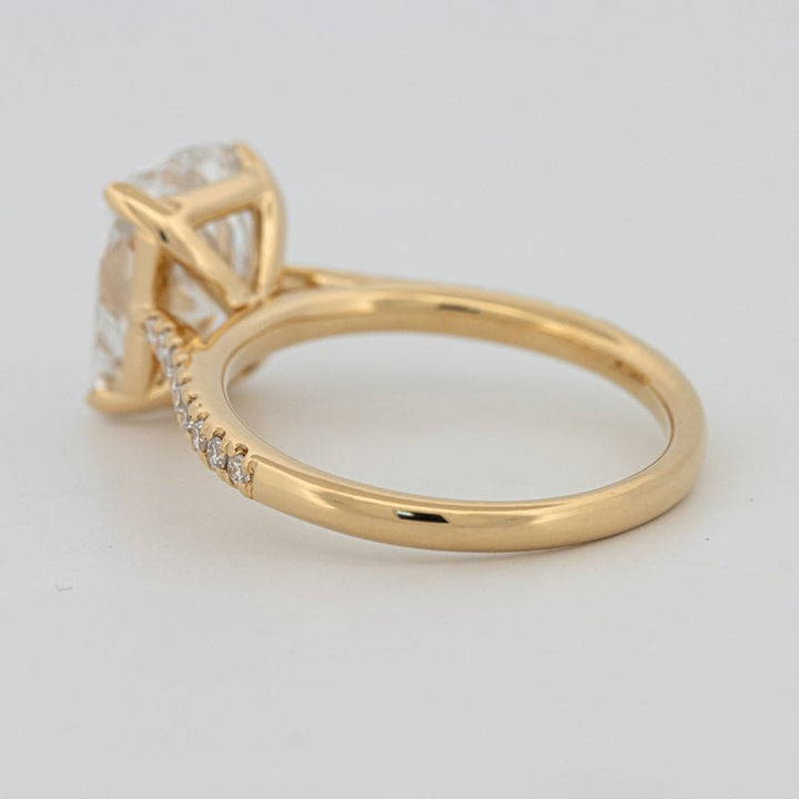 3.50 CT Cushion Cut Pavé Solitaire (LG) - ZIZOV DIAMONDS