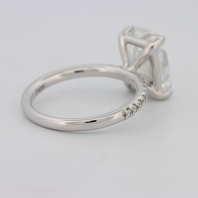 3.50 CT Cushion Cut Pavé Solitaire (LG) - ZIZOV DIAMONDS