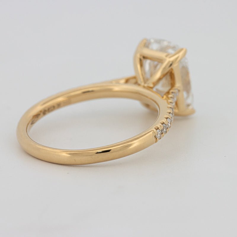 3.50 CT Cushion Cut Pavé Solitaire (LG) - ZIZOV DIAMONDS