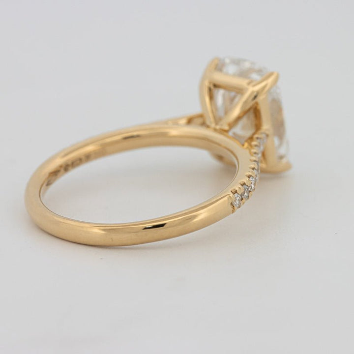 3.50 CT Cushion Cut Pavé Solitaire (LG) - ZIZOV DIAMONDS