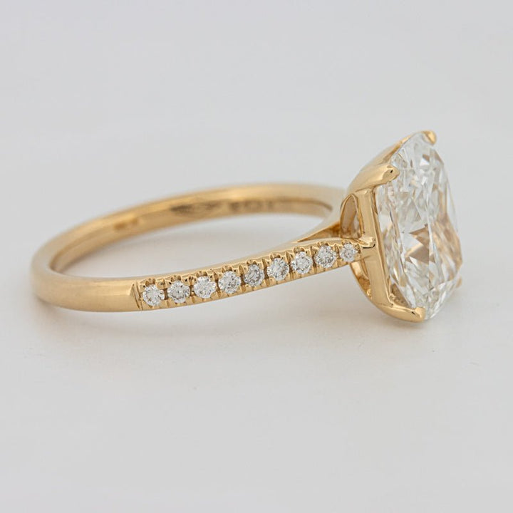 3.50 CT Cushion Cut Pavé Solitaire (LG) - ZIZOV DIAMONDS