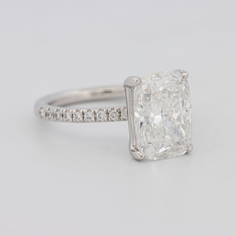 3.50 CT Cushion Cut Pavé Solitaire (LG) - ZIZOV DIAMONDS