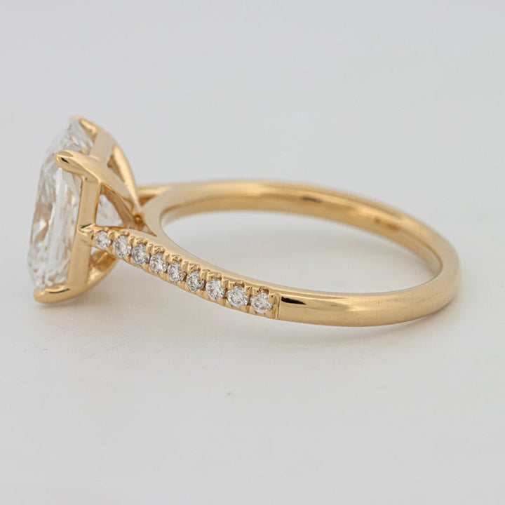 3.50 CT Cushion Cut Pavé Solitaire (LG) - ZIZOV DIAMONDS