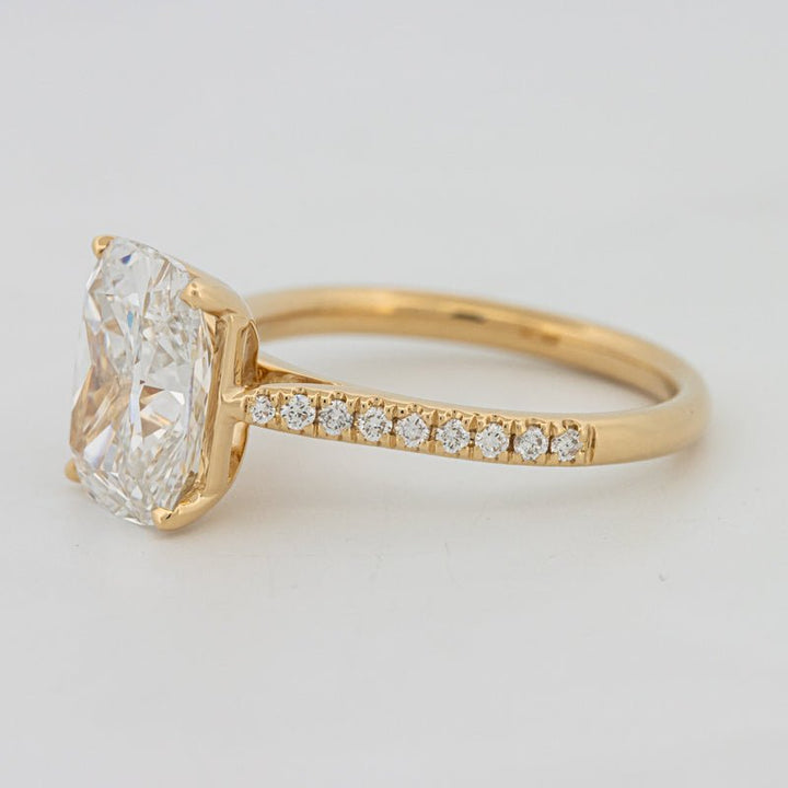 3.50 CT Cushion Cut Pavé Solitaire (LG) - ZIZOV DIAMONDS