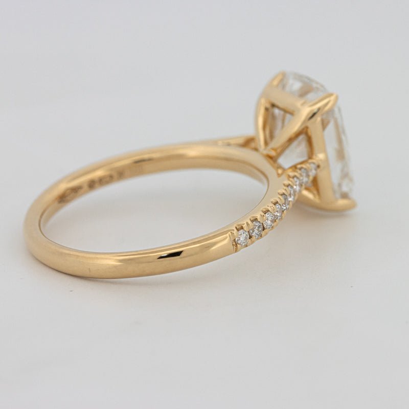 3.50 CT Cushion Cut Pavé Solitaire (LG) - ZIZOV DIAMONDS