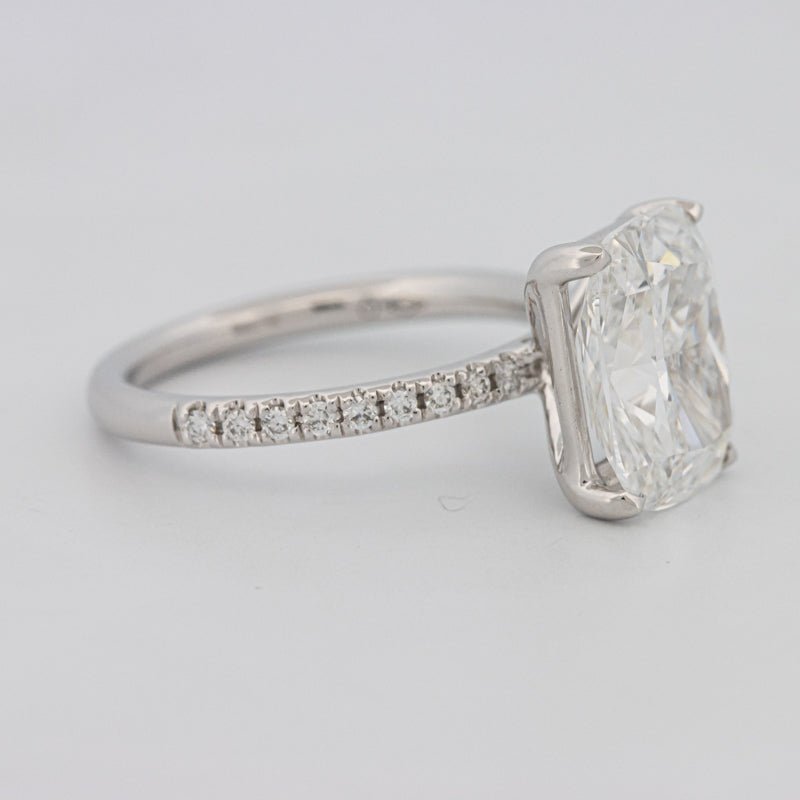 3.50 CT Cushion Cut Pavé Solitaire (LG) - ZIZOV DIAMONDS