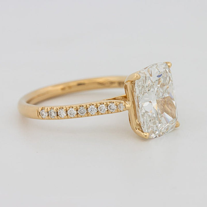 3.50 CT Cushion Cut Pavé Solitaire (LG) - ZIZOV DIAMONDS