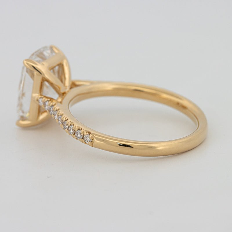 3.50 CT Cushion Cut Pavé Solitaire (LG) - ZIZOV DIAMONDS