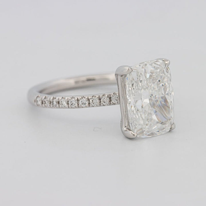 3.50 CT Cushion Cut Pavé Solitaire (LG) - ZIZOV DIAMONDS