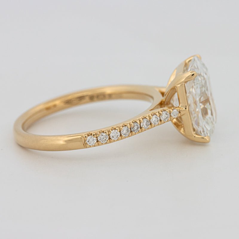 3.50 CT Cushion Cut Pavé Solitaire (LG) - ZIZOV DIAMONDS